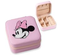 Disney Minnie Mouse Small Square Pink Pastel Jewellery Case Organiser