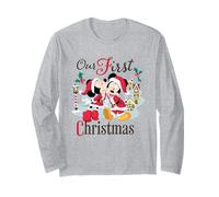 Disney Mickey & Minnie Our First Christmas Holiday Couples Long Sleeve T-Shirt