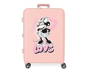 Disney Mickey & Minnie Trip to… Suitcase Set, One Size, Heart Nude, One Size, Medium Suitcase