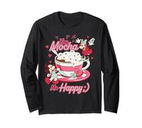 Disney Mickey & Minnie Valentine's Day "You Mocha Me Happy" Long Sleeve T-Shirt