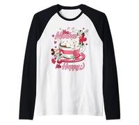 Disney Mickey & Minnie Valentine's Day "You Mocha Me Happy" Raglan Baseball Tee