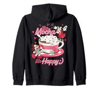 Disney Mickey & Minnie Valentine's Day "You Mocha Me Happy" Zip Hoodie