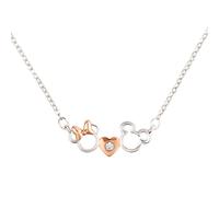Disney Mickey & Minnie With Stone Necklace NF00937TRWL-18.PH - Base Metal