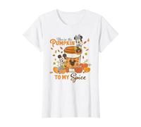 Disney Mickey & Minnie "You're the Pumpkin to My Spice" Fall T-Shirt, Women, White, Medium
