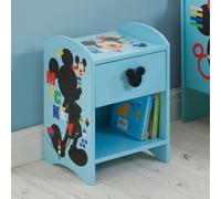 Disney - Mickey Mouse - 1 Drawer Bedside Table - Blue - Wooden - Happy Beds