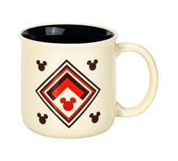 Disney Mickey Mouse 14oz Ceramic Mug Retro Vintage Sunburst Design 410ml Coffee Cup, Dishwasher & Microwave Safe, Officially Licensed Gift for Kids & Adults