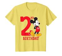 Disney Mickey Mouse 2nd Birthday T-Shirt, Youth, Lemon Yellow, 2T