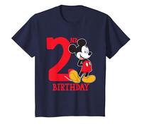 Disney Mickey Mouse 2nd Birthday T-Shirt, Youth, Navy Blue, X-Small