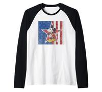 Disney Mickey Mouse 4th of July Americana Star USA 250th Raglan Baseball Tee