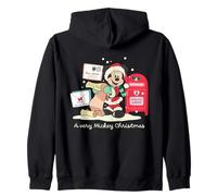 Disney Mickey Mouse "A Very Mickey Christmas" Retro Holiday Zip Hoodie