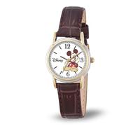 Disney Mickey Mouse Adult Classic Cardiff Analog Quartz Leather Strap Watch, Twotone, No Size, Mickey Womens Watch
