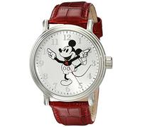 Disney Men Analog Quartz Watch with Faux Leather Strap W001864