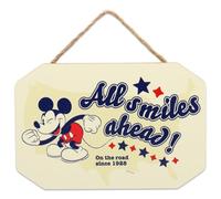 Disney Mickey Mouse All Smiles Ahead Hanging Wood Wall Decor