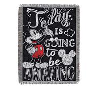 Disney Mickey Mouse, Amazing Day Woven Tapestry Throw Blanket, 48" x 60", Multi Color
