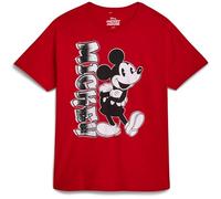 Disney Mickey Mouse and Cars Unisex Tshirts for Adults - All Over Print Crewneck Short Sleeve Graphic Tees for Women and Men, Micket Mouse Red, S