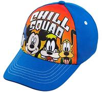 Disney Mickey Mouse and Friends Donald Duck, Goofy and Pluto Chill Squad Baseball Cap - Boys 4-7 Years 100% Cotton Royal Blue
