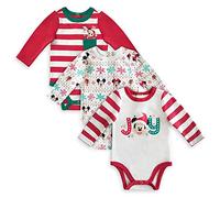 Disney Mickey Mouse and Friends Holiday Bodysuit Set, Size 6-9 Months