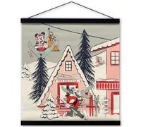 Disney Mickey Mouse and Friends Ski Lodge Hanging Canvas Banner