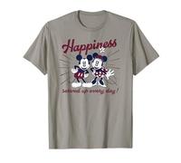 Disney Mickey Mouse and Minnie Mouse Happiness Retro Vintage T-Shirt