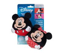 Disney Mickey Mouse and Minnie Mouse Plush Dog Toy 2-Pack - Two 3.5-Inch Plush with Squeakers Inside