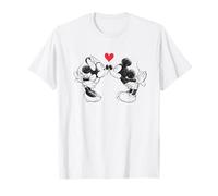 Disney Mickey Mouse and Minnie Sketch Kiss Valentine's Day T-Shirt