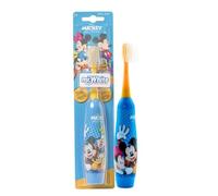 Disney Mickey Mouse Battery Powered Electric Toothbrush for Kids - Ultra Soft Rounded Bristles, Enhanced Vibration, Protection Cap & Battery Included | Gentle & Fun Oral Care for Children Ages 4+