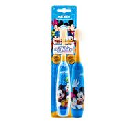 Disney Mickey Mouse Battery Powered Electric Toothbrush for Kids - Ultra Soft Rounded Bristles, Enhanced Vibration, Protection Cap & Battery Included | Gentle & Fun Oral Care for Children Ages 4+