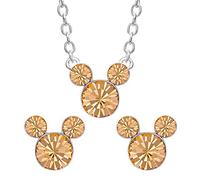 Disney Mickey Mouse Birthstone Necklace and Earring Set SH00519RJUNL
