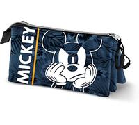 Disney Mickey Mouse Blue-Triple HS Pencil Case, Dark Blue, 23 x 11 cm