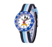 Disney Mickey Mouse Boys Analogue Watch with Nylon Strap, Blue, Modern, Blue, Modern, blue, Modern