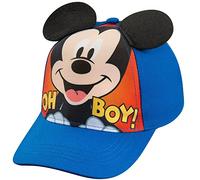 Disney Mickey Mouse Boys Baseball Cap - Comics and 3D Pop Out Ears- Toddler Boys 2-4 Years (Blue), Royal Blue