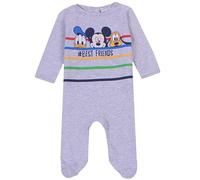 Disney Mickey Mouse Boys Best Friends Long Sleeve Baby Grow Grey 12 Months