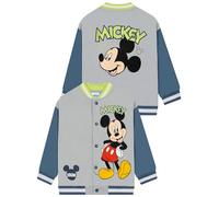 Disney Mickey Mouse Boys Bomber Jacket, Mickey Boys Jacket, Cotton Baseball Jackets For Summer, Grey 4-5 Years