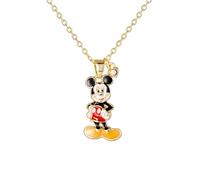Disney Mickey Mouse Brass Pendant Necklace for Women, Length 45 cm