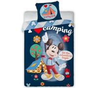 Disney Mickey Mouse Camping 100% Cotton Single Duvet Cover Set - European Size