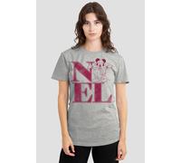 Disney Mickey Mouse Christmas Noel Snowball Ladies T Shirt, Athletic Heather, XX-Large
