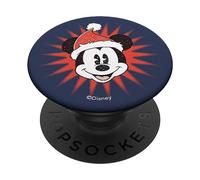 Disney Mickey Mouse Christmas Santa Hat Distressed Retro PopSockets Swappable PopGrip