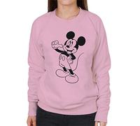 Disney Mickey Mouse Classic Black Sketch Women's Sweatshirt
