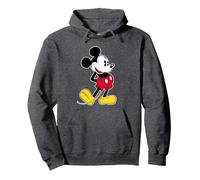 Disney Mickey Mouse Classic Pose Pullover Hoodie, Adult Unisex, Dark Heather Grey, Large