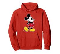 Disney Mickey Mouse Classic Pose Pullover Hoodie, Adult Unisex, Red, XX-Large