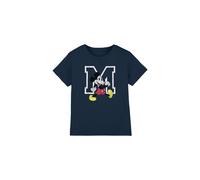 Mickey Mouse Boys Classic Walk Unisex Kids T-Shirt, Navy, 3-4 Years UK