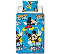 DISNEY MICKEY MOUSE Cool Repeat Print Design Duvet Set, Single, Microfibre, Multi-Colour