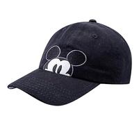 Disney Mickey Mouse Dad Hat, Cotton Adjustable Baseball Cap with Curved Brim, Black - Mickey, One Size
