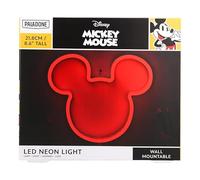 Paladone Disney Mickey Mouse Ears LED Neon Wall Light, Officially Licensed Lamp with Power Cord for Home, Bedroom, Living Space Décor, Pop Culture Gift