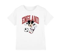 Disney Mickey Mouse England Football Kids T Shirt, White, 3-4Y