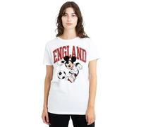 Disney Mickey Mouse England Football Ladies T Shirt, White, Medium