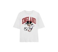 Disney Mickey Mouse England Football Oversized T Shirt, White White
