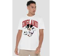Disney Mickey Mouse England Football T Shirt, White White