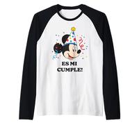 Disney Mickey Mouse ¡ES Mi Cumple! Fiesta de Cumpleaños Raglan Baseball Tee