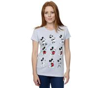 (L, Heather Grey) Disney Womens/Ladies Mickey Mouse Evolution Cotton T-Shirt